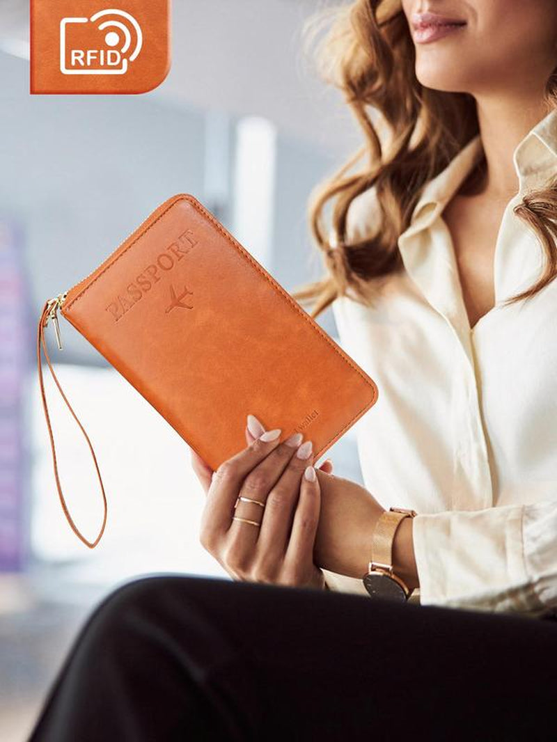 Passport Holder, Multi-Functional Zipper Travel Card Case, RFID Blocking Card Holder, Fashion Travel Wallet, Travel Accessories