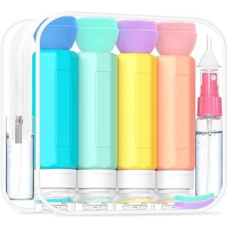 17 Count Travel Bottles for Toiletries, TSA Approved Travel Size Containers, Leak Proof Travel Containers for Toiletries, Refillable Travel Accessories for Shampoo Conditioner Purple