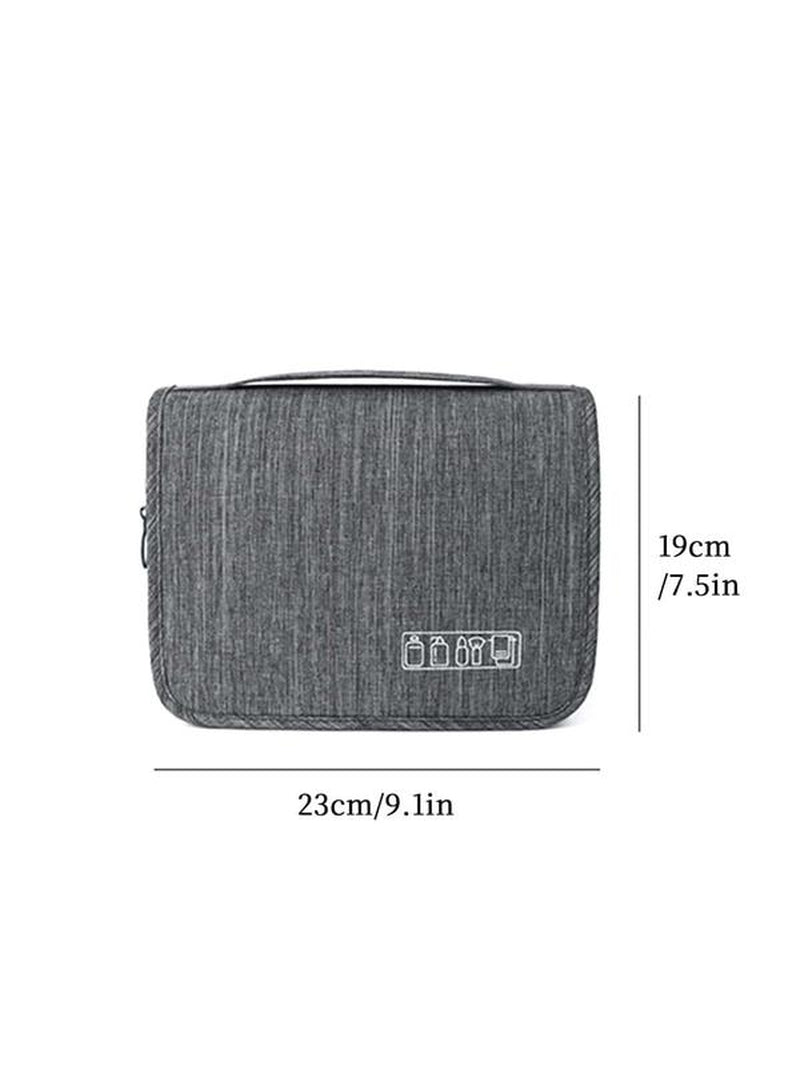 Multi-Grid Toiletry Bag, Multifunctional Large Capacity Travel Toiletry Organizer, Zipper Toiletry Organizer Pouch for Home, Outdoor, Travel, Camping, Toiletries Travel Bag, Travel Toiletries Kit, Travel Essentials