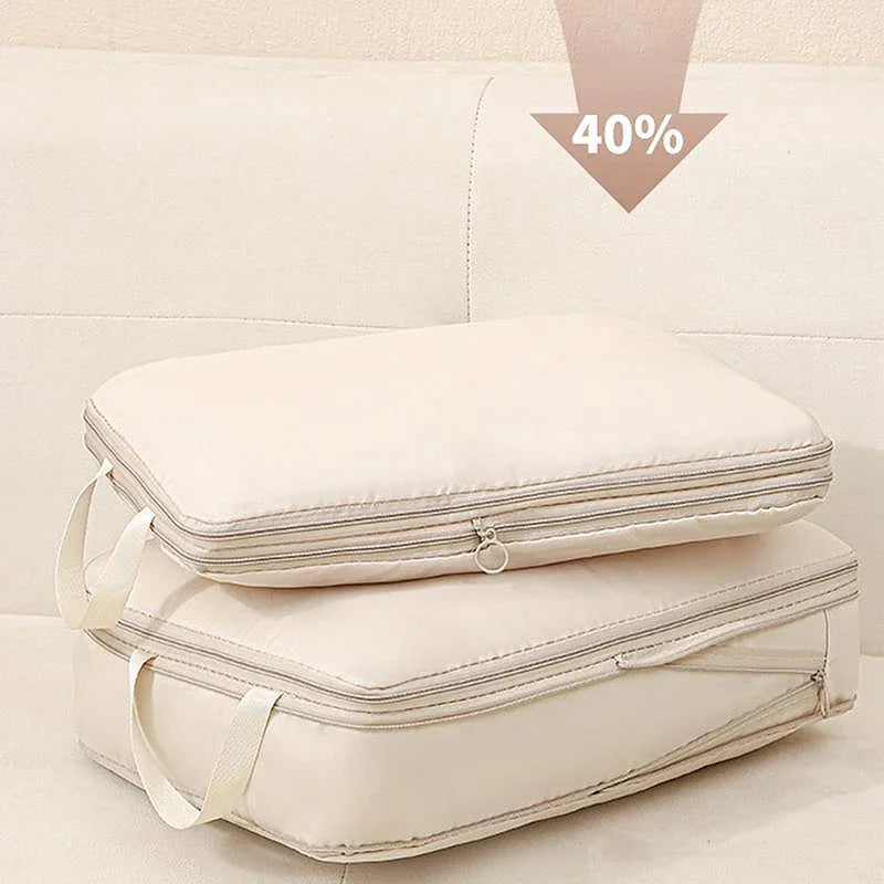 4-Piece Travel Compression Bag Set - Luggage Organizer and Packing Cubes for Efficient Travel Storage