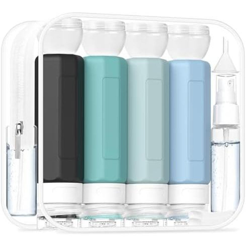 17 Count Travel Bottles for Toiletries, TSA Approved Travel Size Containers, Leak Proof Travel Containers for Toiletries, Refillable Travel Accessories for Shampoo Conditioner Purple