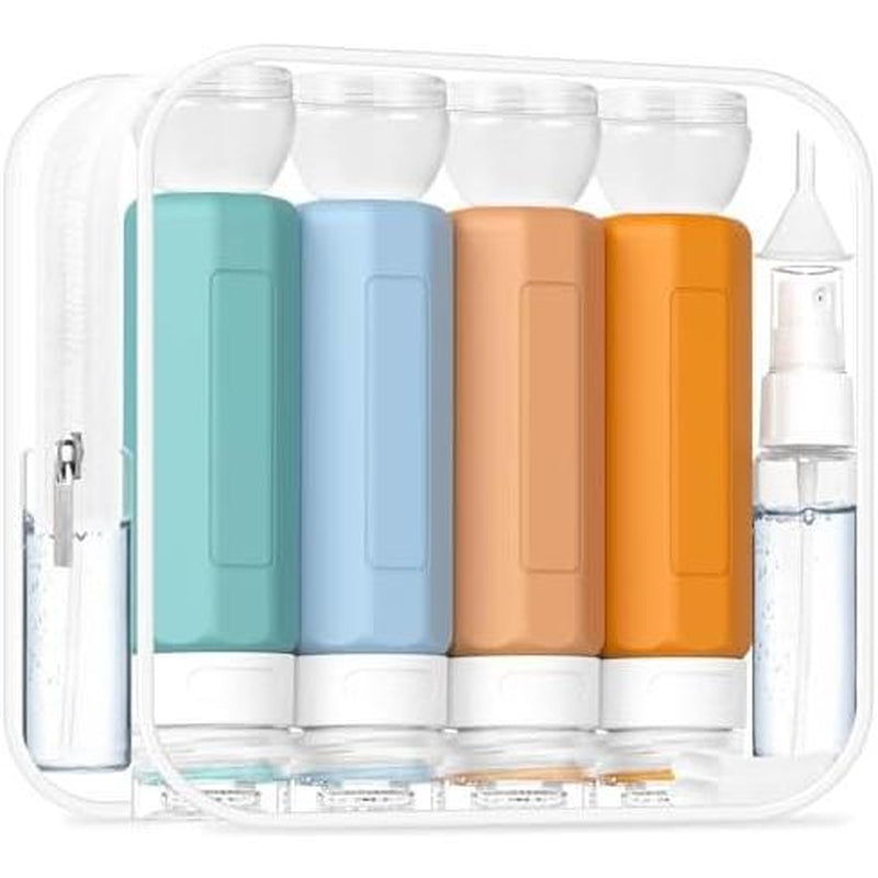 17 Count Travel Bottles for Toiletries, TSA Approved Travel Size Containers, Leak Proof Travel Containers for Toiletries, Refillable Travel Accessories for Shampoo Conditioner Purple