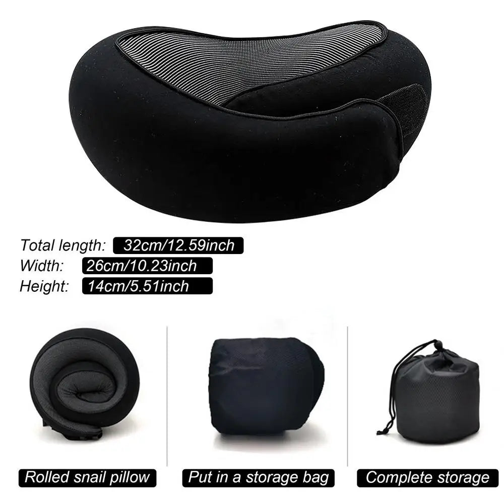 Ergonomic Travel Pillow - Memory Foam Neck Support for Ultimate Comfort on Flights and Journeys
