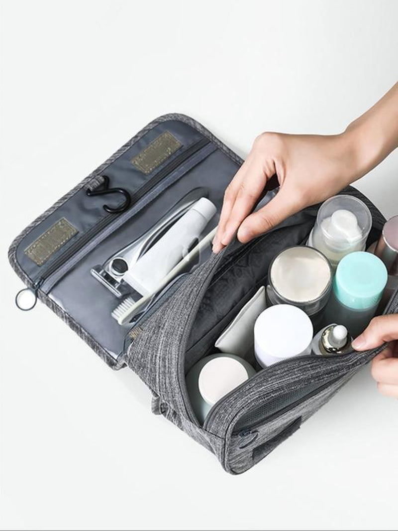 Multi-Grid Toiletry Bag, Multifunctional Large Capacity Travel Toiletry Organizer, Zipper Toiletry Organizer Pouch for Home, Outdoor, Travel, Camping, Toiletries Travel Bag, Travel Toiletries Kit, Travel Essentials