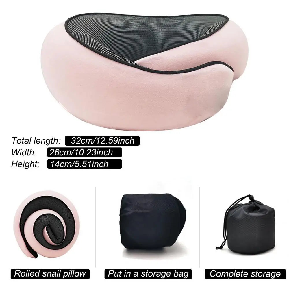 Ergonomic Travel Pillow - Memory Foam Neck Support for Ultimate Comfort on Flights and Journeys