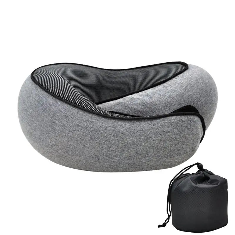 Ergonomic Travel Pillow - Memory Foam Neck Support for Ultimate Comfort on Flights and Journeys