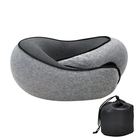 Ergonomic Travel Pillow - Memory Foam Neck Support for Ultimate Comfort on Flights and Journeys
